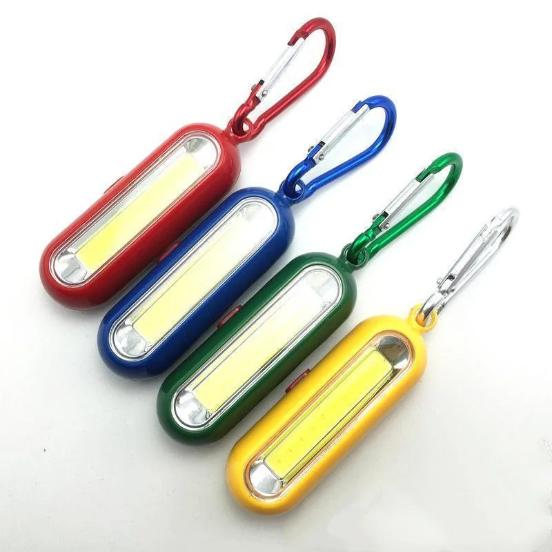 

Portable Mini Light Keychain Pocket Flashlight 3 Modes LED Light Multicolor Mini Flashlight with Button Battery Keychain Outside