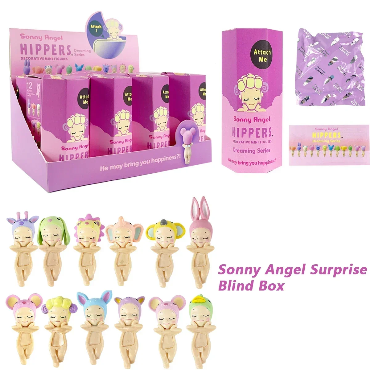 Sonny Angel Hippers серия животных исцеляющие модные автомобильные украшения для