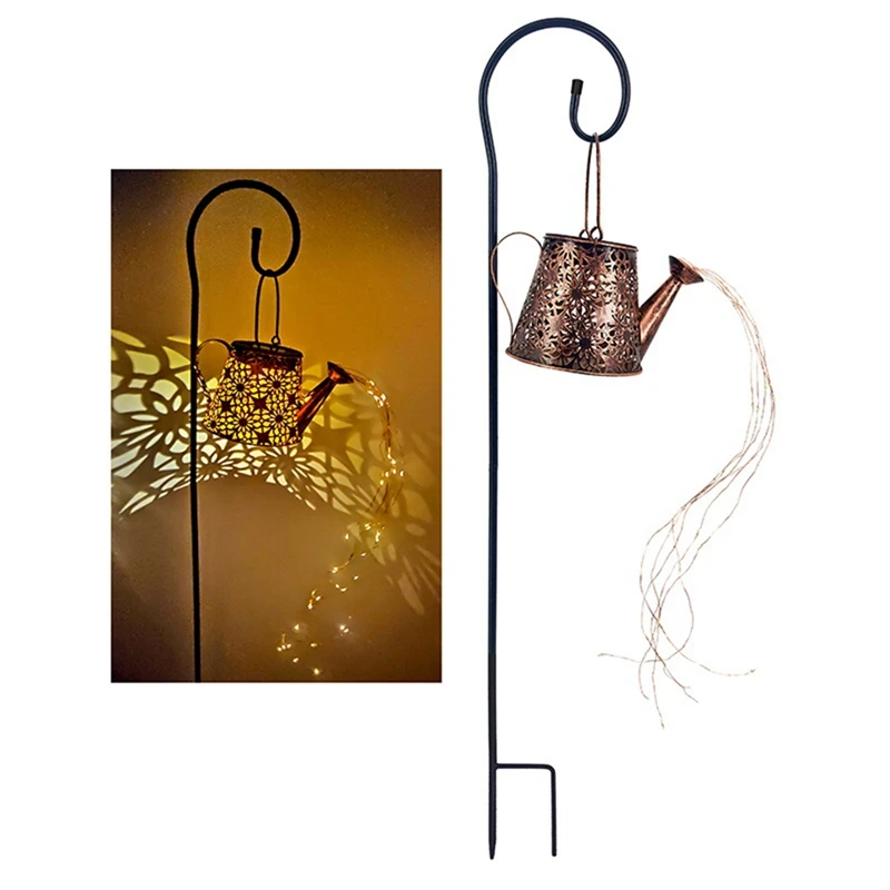Promotion! Solar Lights For Outdoor Garden Lamps Watering Can Fairy Lighting IP65 Waterproof (With Stand) |