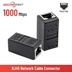 Соединитель RJ45 2 шт., Сетевой удлинитель, Ethernet-кабель, адаптер, гигабитный интерфейс, разъем Мама-мама