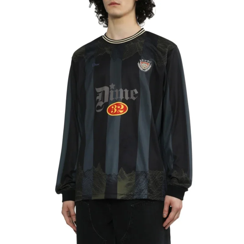 Футболка велосипедная с длинным рукавом дышащая в стиле ретро