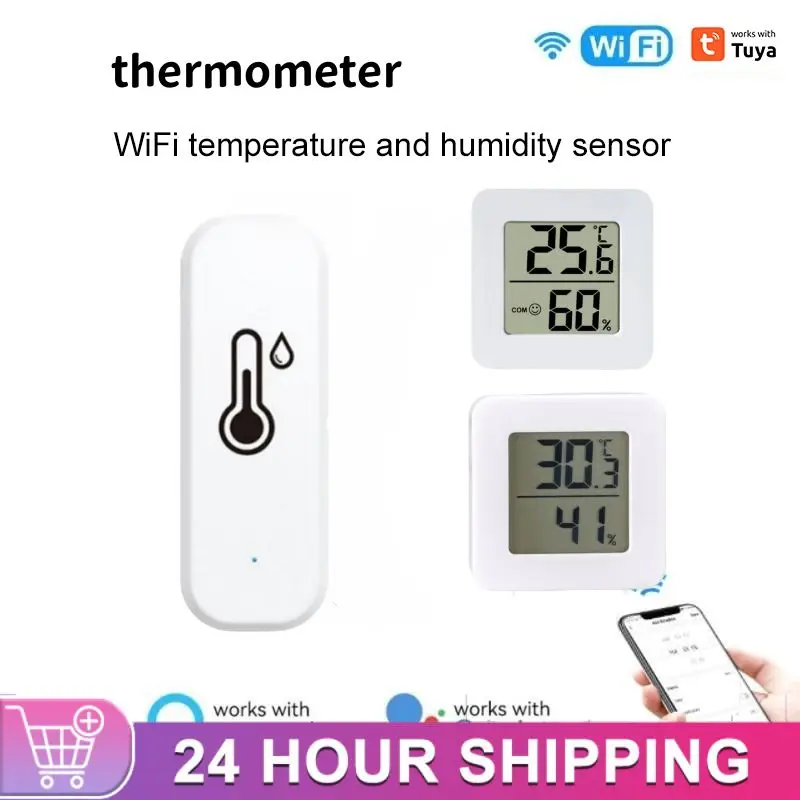 Крытый гигрометр термометр Tuya Wi-Fi умный датчик температуры и влажности детектор
