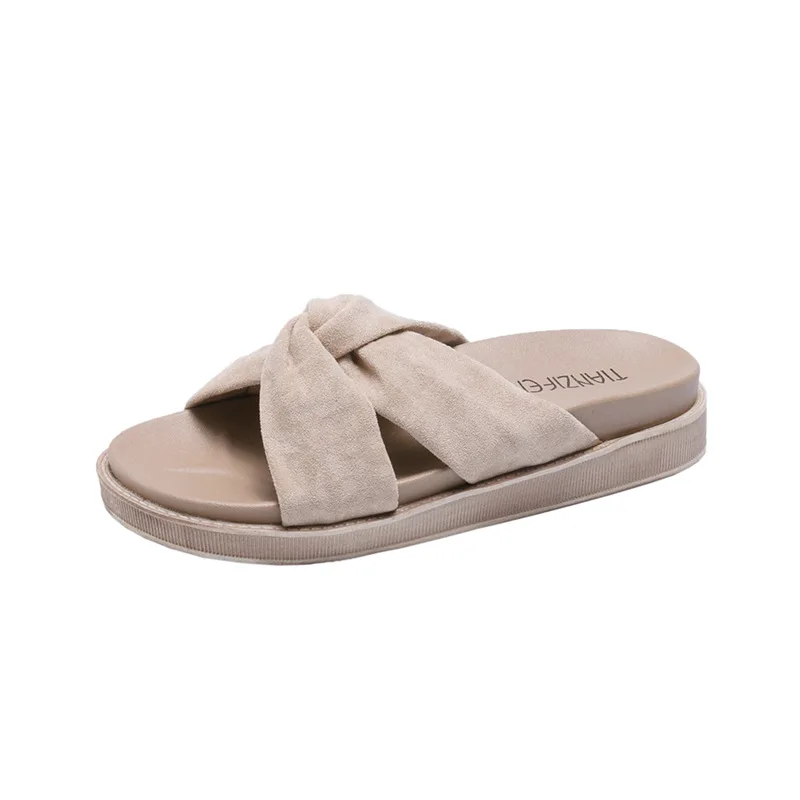 

2023 Summer Women Slippers Thick Platform Non-slip Indoor Home Shoes Outdoor Flip Flops Bear Beach Sandals Ladies Slides Slipper