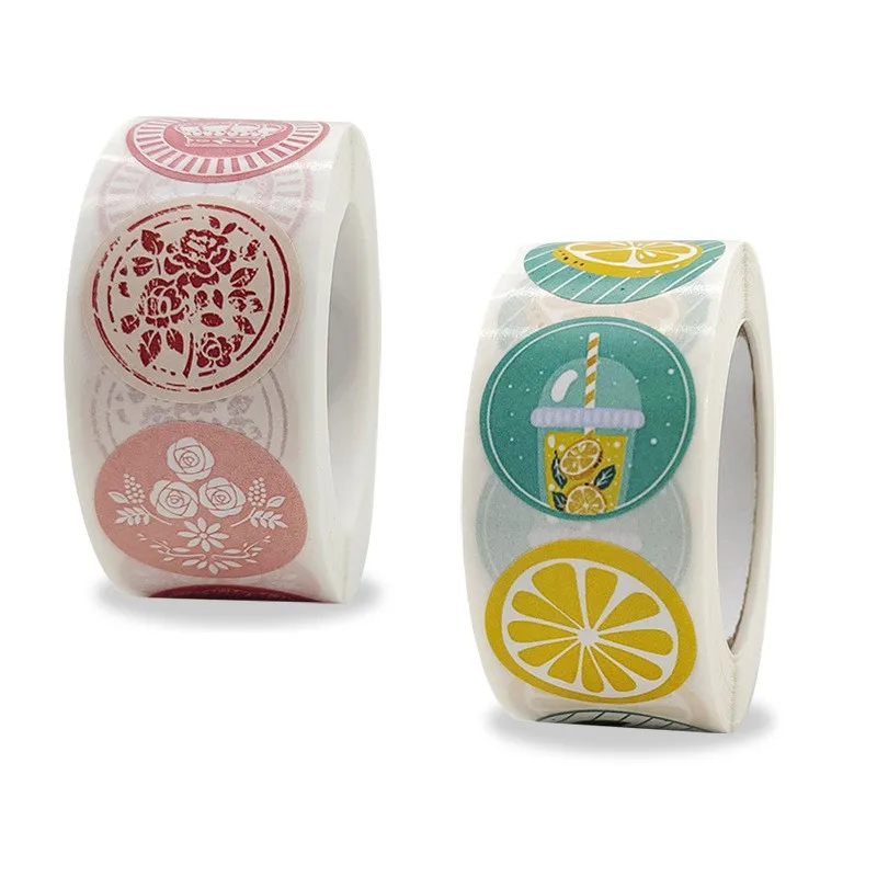 

100-500pcs Sticker for Kids Reward Sticker Yellow Lemon Fruit Labels Sticker Thank You Kids Toys Dessert decoration sticker