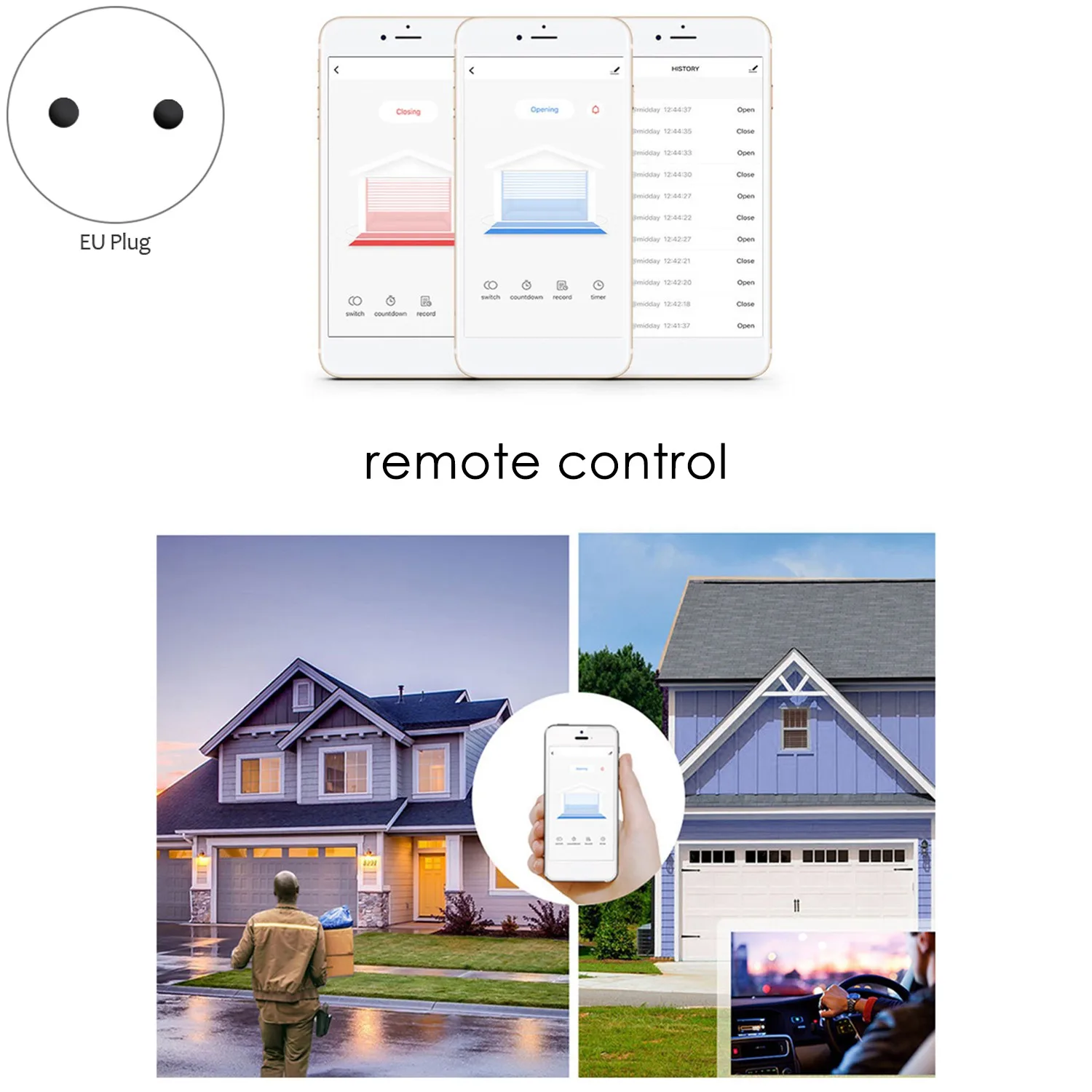 Интеллектуальный контроллер гаражных ворот Wi-Fi устройство открывания