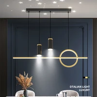 modern minimalist dining room led strip chandelier nordic light luxury living room dining room bar indoor lighting