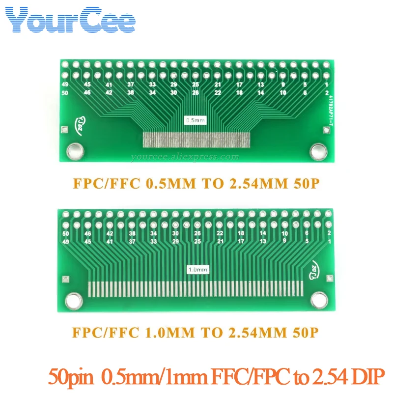5 шт./1 шт. 50P 0 мм/1 мм FFC FPC к DIP 2 54 шаг адаптера пластина TFT ЖК-разъем SMD конвертер