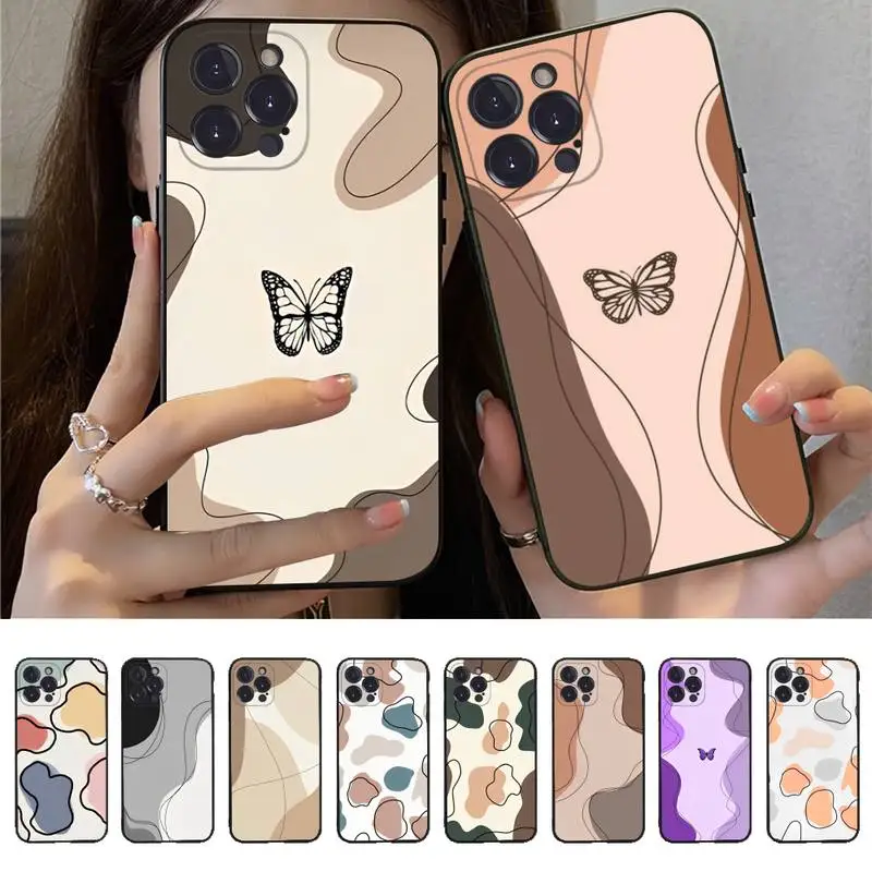 

Abstract Geometry Phone Case For iPhone 14 13 12 Mini 11 Pro XS Max X XR SE 6 7 8 Plus Soft Silicone Cover