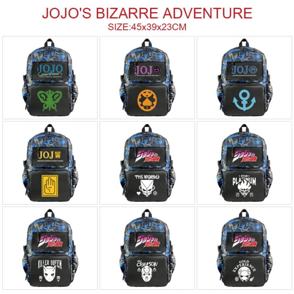 

JoJo Bizarre Adventure Backpack USB Anime Canvas Charging Zip Casual Schoolbag Shoulder Bags Mochila Laptop Bag Rucksack Unisex