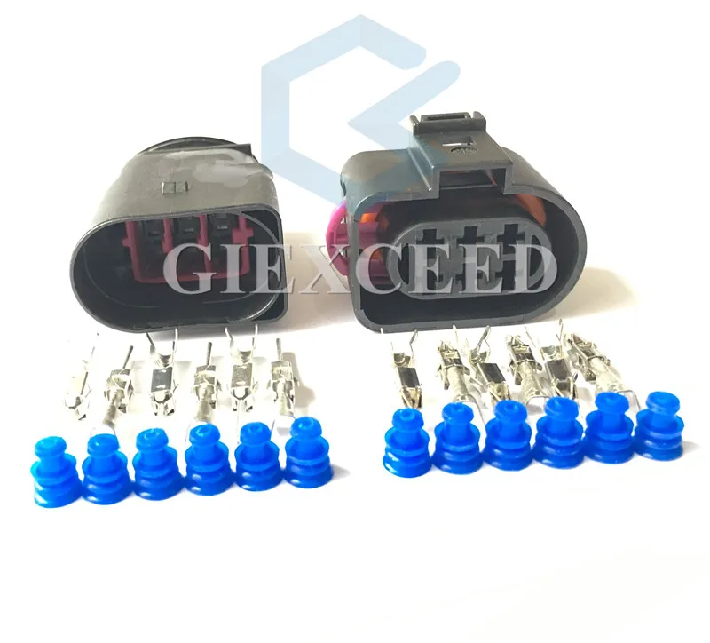 

6-контактный 1J 0973733 1J0 973 733 3,5 автоматический разъем датчика кислорода LSU 4,2 разъем дроссельной заслонки в сборе переменного тока для VW AUDI PASSAT Bora