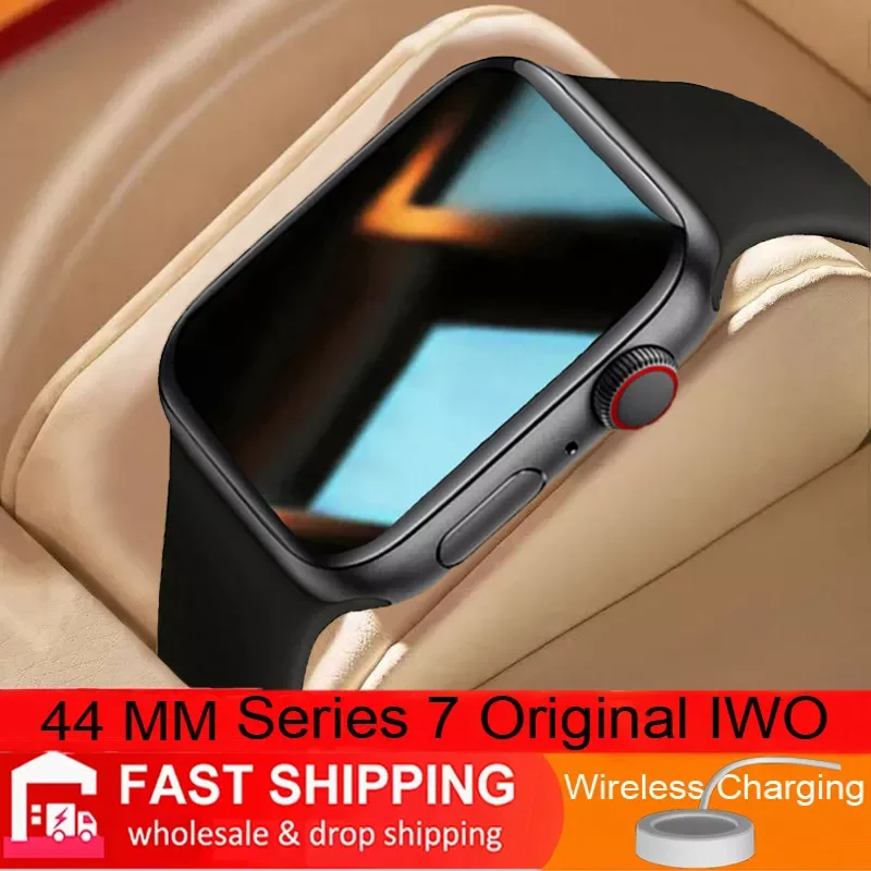 

Series 7 Original IWO Smart Watch Men Women Wireless Charging 1.75 Inch 44 MM Dial Call Sport Smartwatch Smart Watches Gift 2022