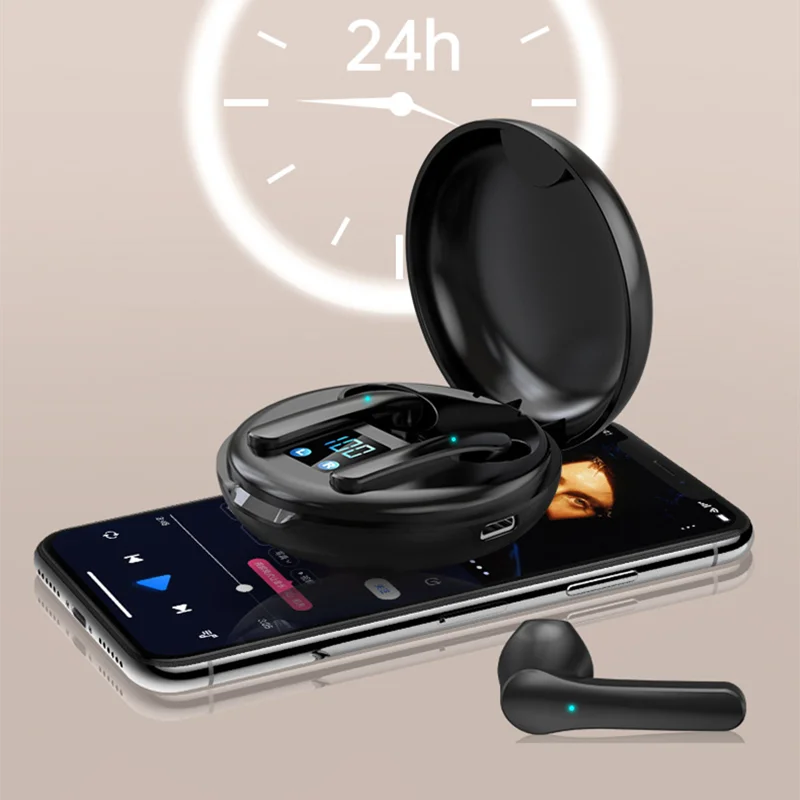

JS82 TWS Wireless Sports Bluetooth Headset Digital Display Charging Earbuds Macaron Color Headset for Xiaomi Samsung iPhone
