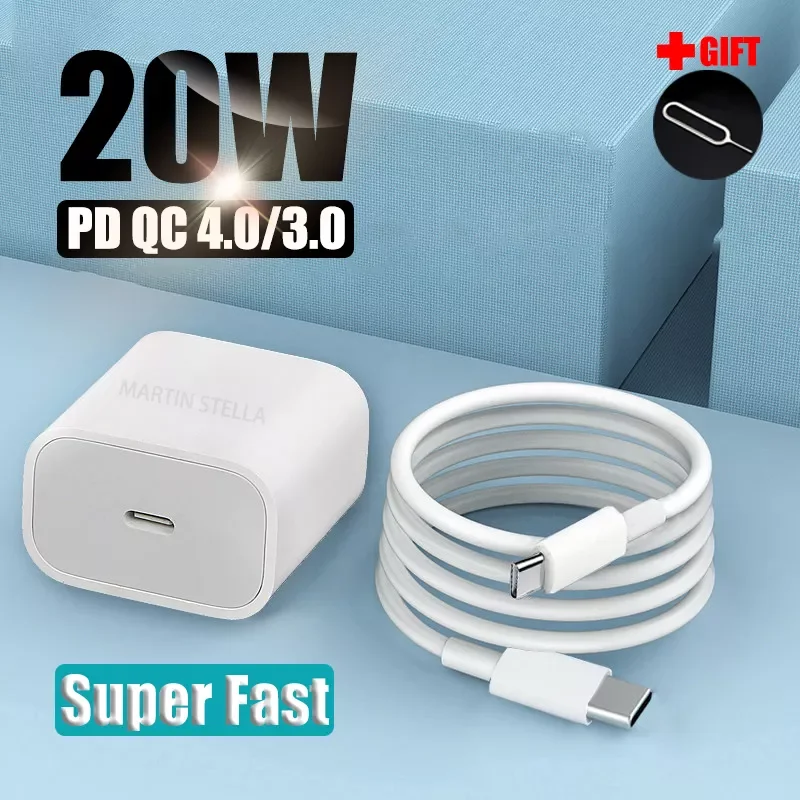 

2022/20w 18w Pd Usb C Charger For Iphone 13 12 Pro Max 11 Xs Xr Mini Fast Charger Type C Qc 3.0 Quick Charging Cable Phone Charg