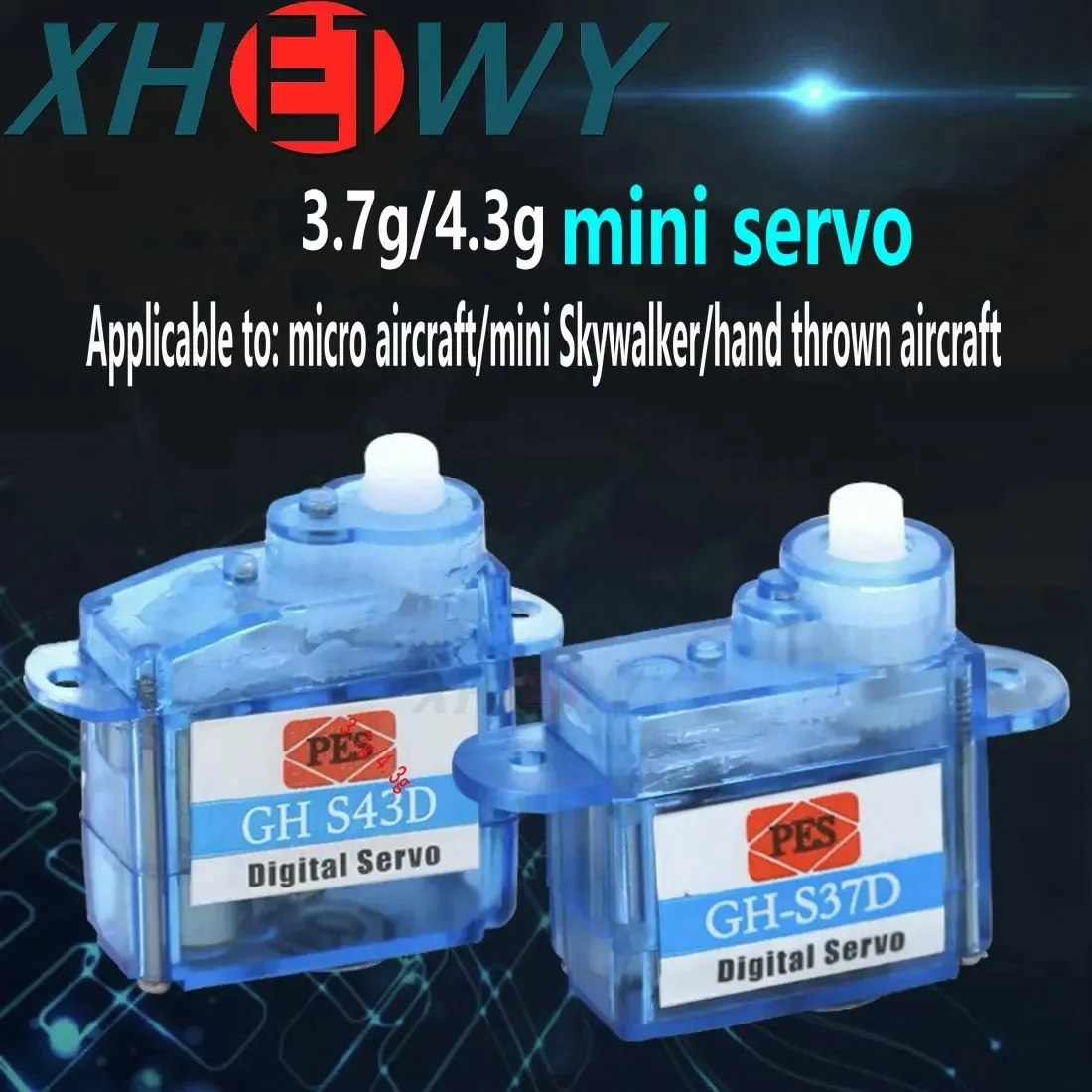 2 шт. мини-сервопривод с дистанционным управлением 3 7 г 4 фиксированным крылом