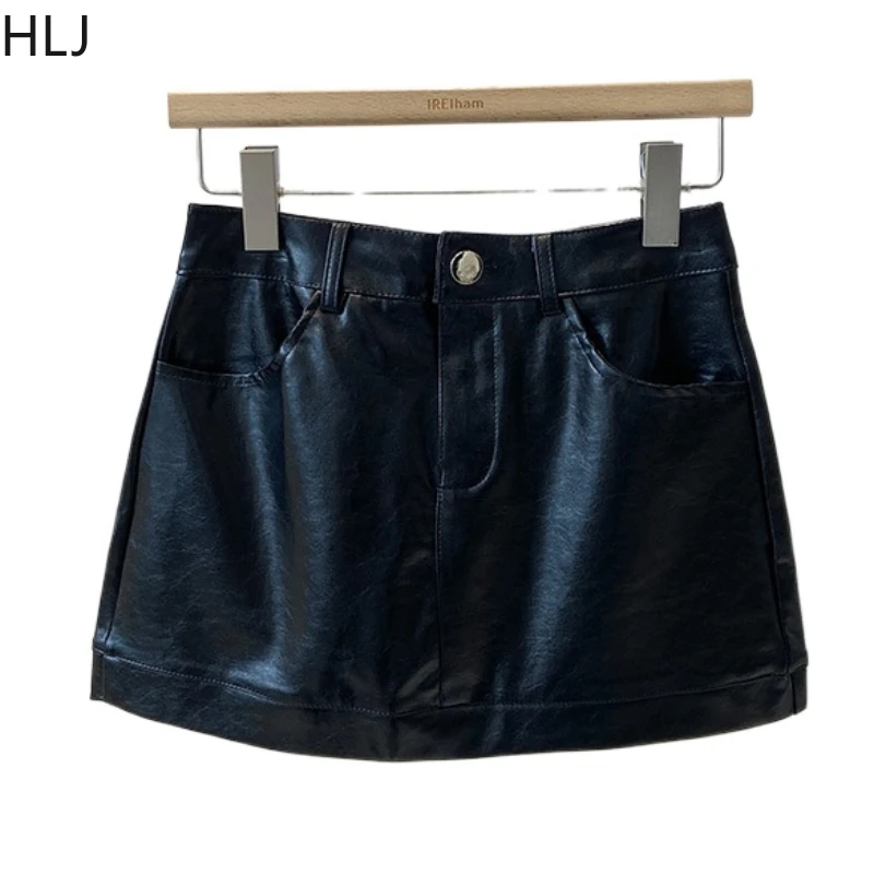 HLJ Fashion Y2K Кожаная куртка с буквенным принтом Женский укороченный топ на молнии