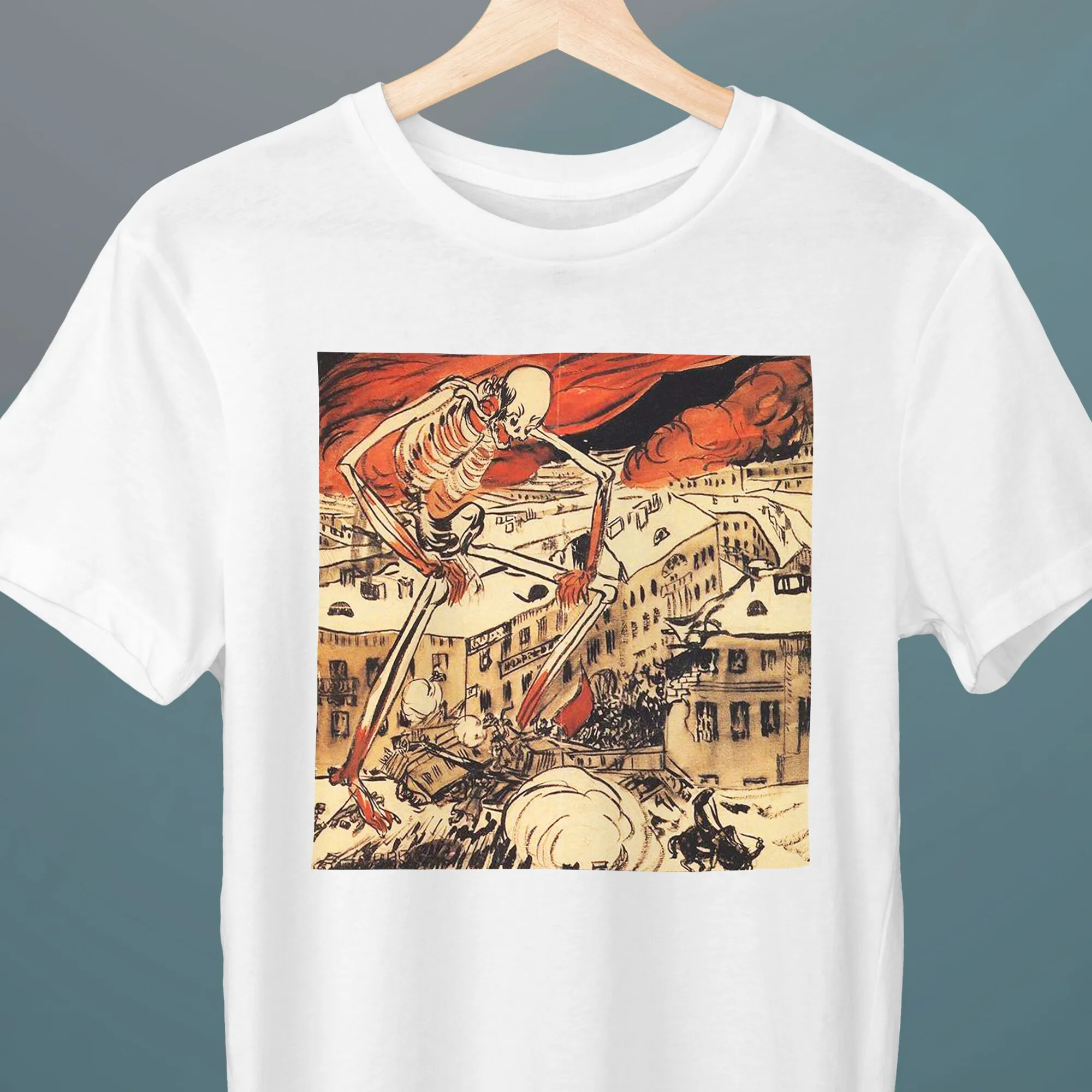 Знакомство, вампир, Борис Кустодиев, футболка унисекс, футболка с черепом, новый стиль, художественная футболка, ужасная футболка, художественная футболка, Ar