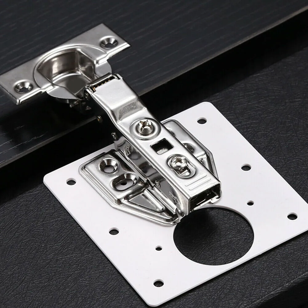 

6 Pcs Hinge Repair Plate+screws With Screw Kitchen Cabinet Door Household ABS Hinge Wardrobe Hardware Furniture Accessories