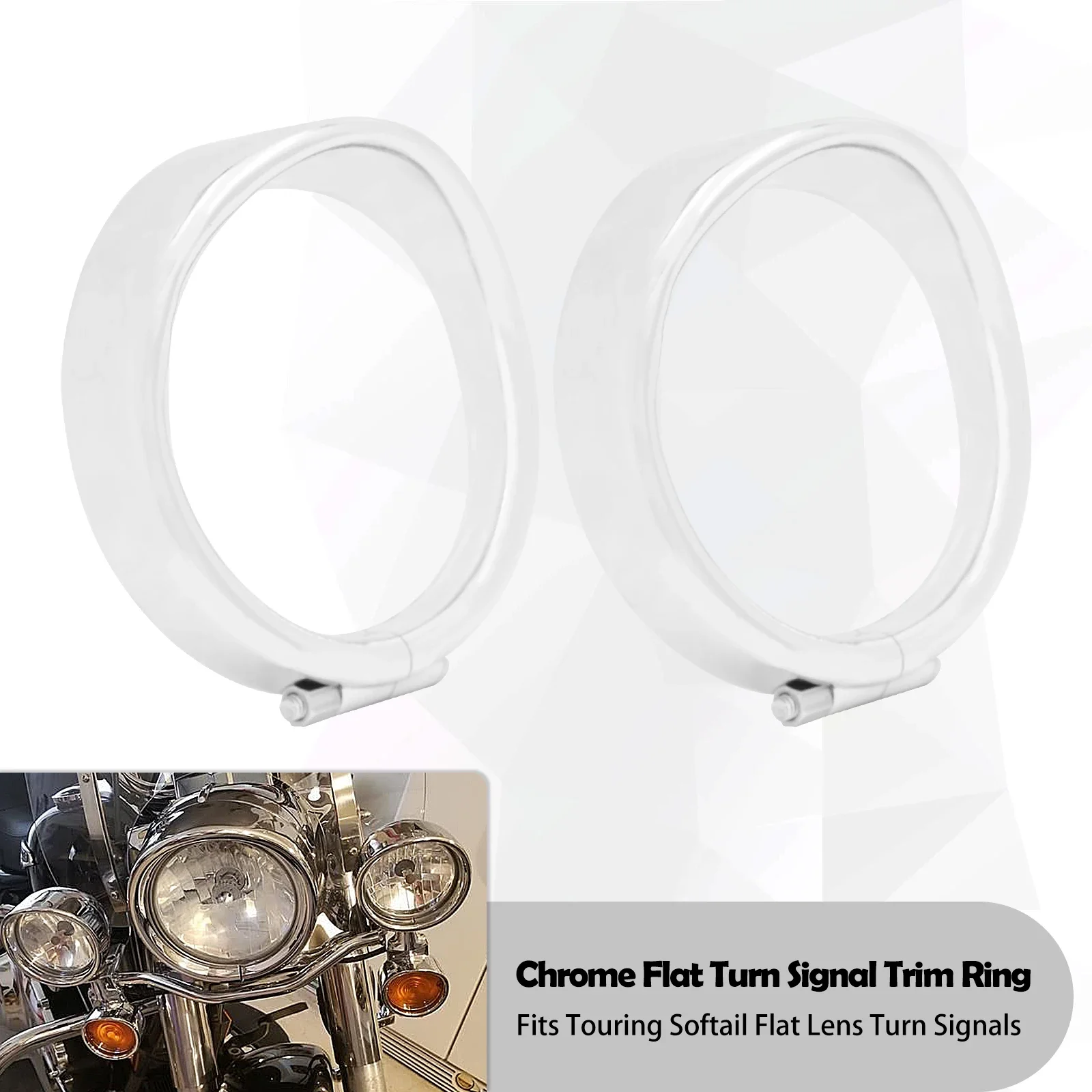 

Мотоциклетный козырек, накладка на кольцо указателя поворота с резиновыми кольцами для Harley Touring Electra Glide Road King Softail FL FLST FLSTN