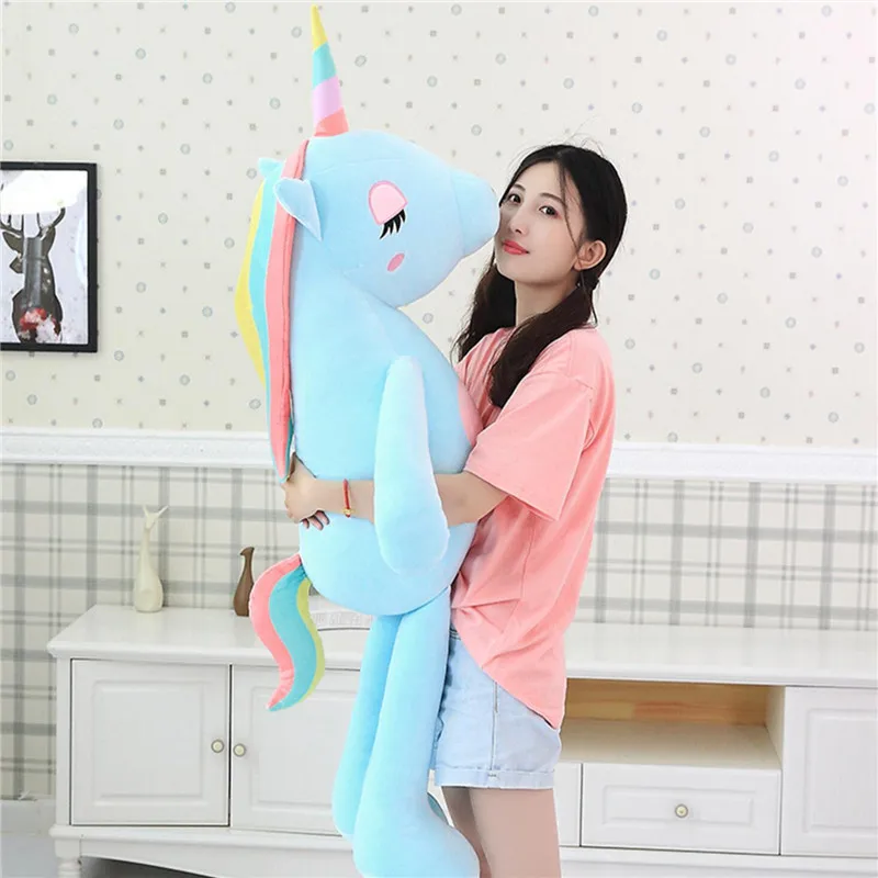 Новинка Большой Мягкий Плюшевый единорог животное мягкая игрушка