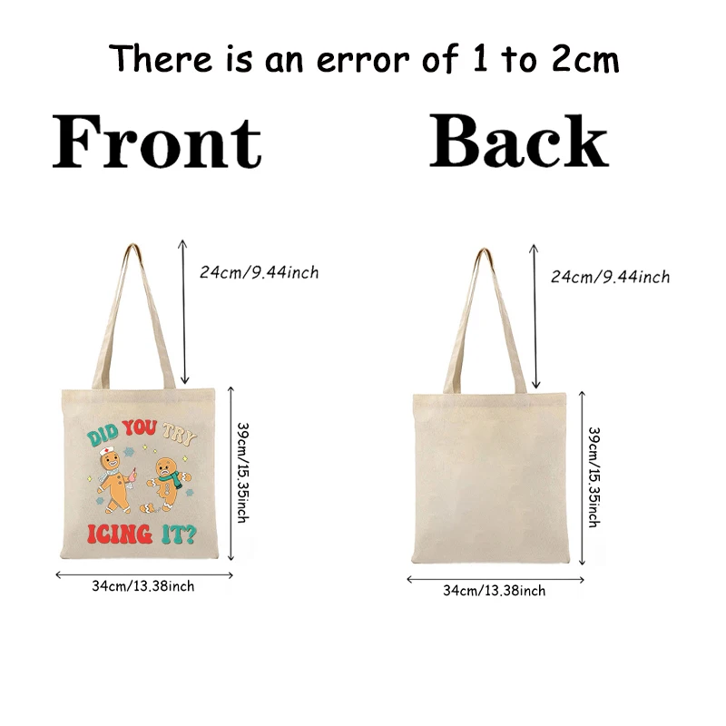 Сумка на плечо медсестринская с принтом глазурь милая холщовая дорожная Сумочка