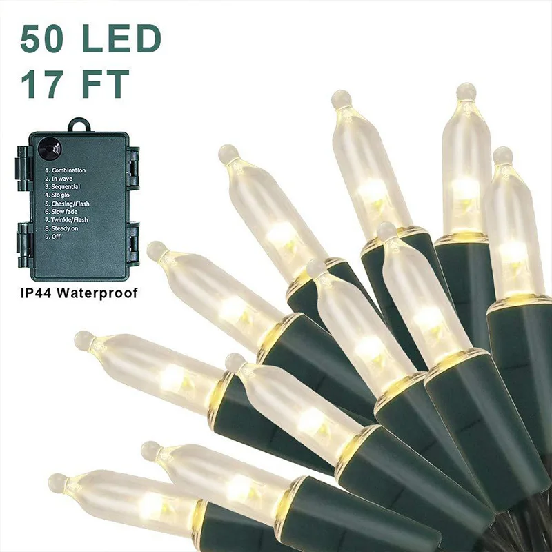 8 Modes Mini Lights LED String for Garden Patio Decor 5M Garland with Black Wire Twinkle Fairy Light Strip |