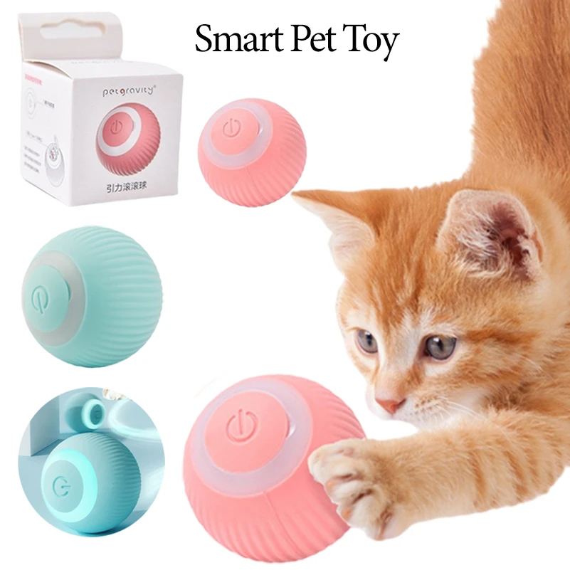 

Ball Sounding Boredom Accessories Ball Teething Pet Gravity Catnip Smart Teaser Cat Toys Relief Toy Play Bite Rolling Resistant