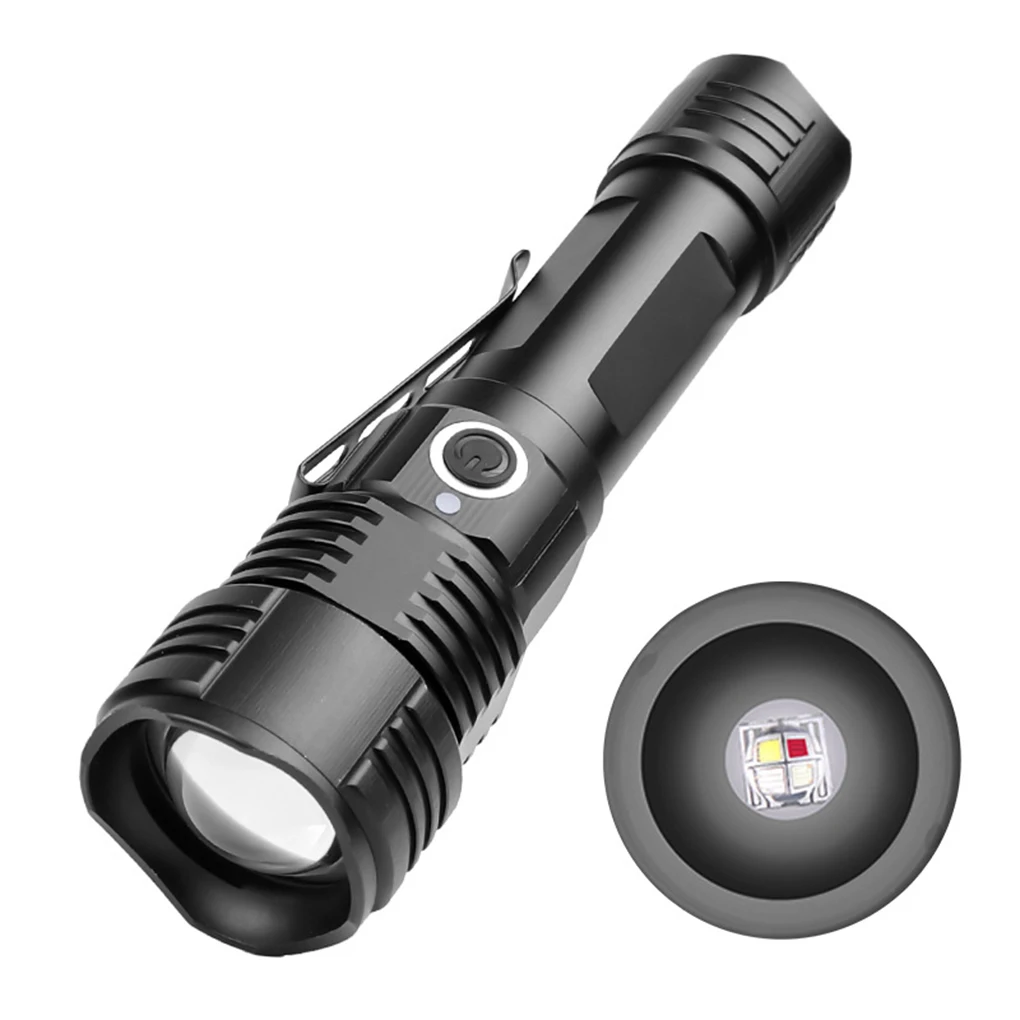 

Torch Flashlight Fishing USB Alloy Lamp Battery Tactical Handheld Camping