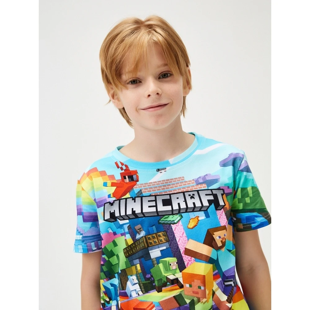 Футболка для мальчика Minecraft KT026c зеленый хлопок 100% |