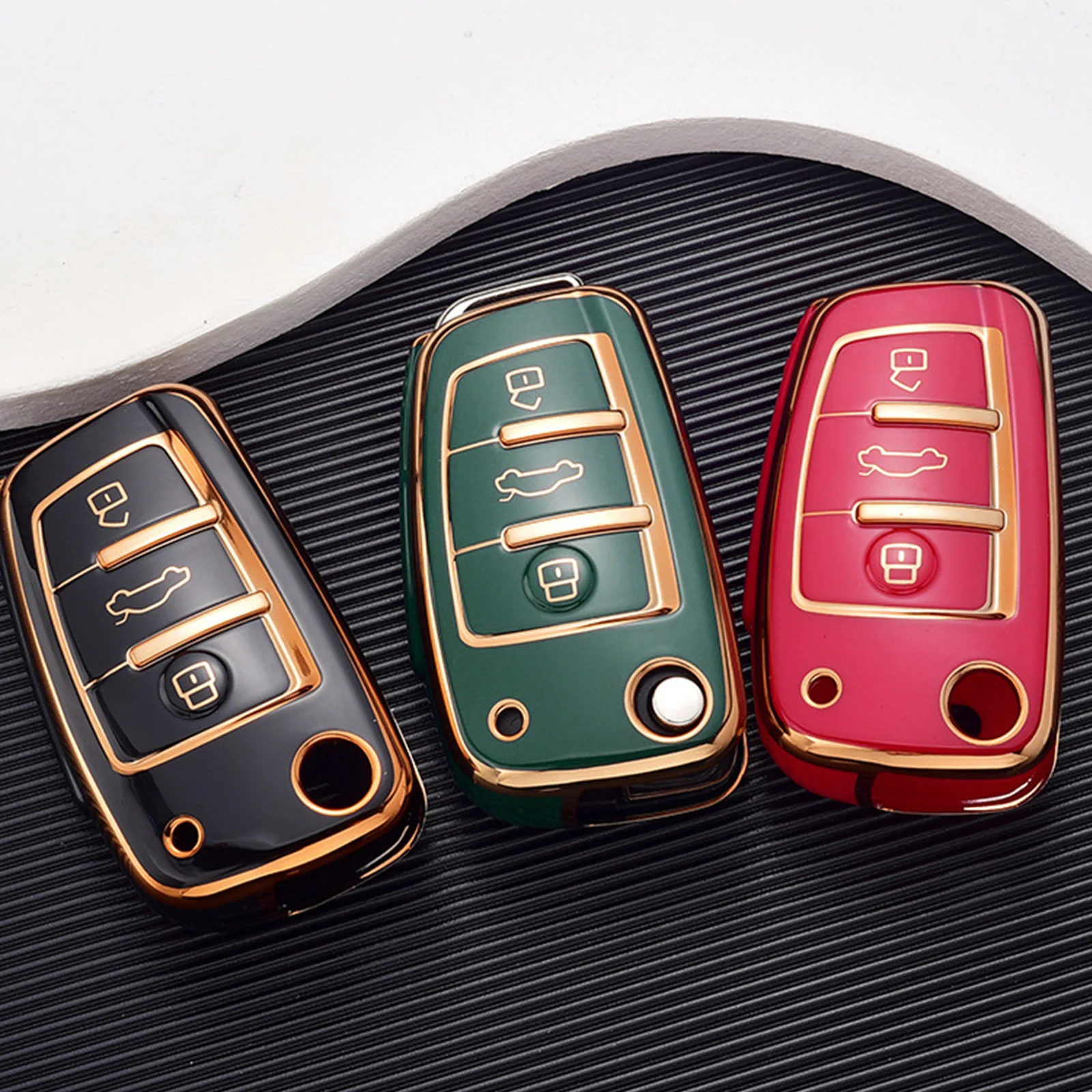 New TPU Car Key Case Cover Shell For Audi A1 A3 8P 8L A4 A5 B6 B7 A6 A7 C5 C6 4F Q3 Q5 Q7 TT S3 S4 S6 RS Holder Protector Fob
New TPU Car Key Case Cover Shell For Audi A1 A3 8P 8L A4 A5 B6 B7 A6 A7 C5 C6 4F Q3 Q5 Q7 TT S3 S4 S6 RS Holder Protector Fob
