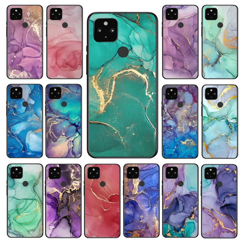 

Green Blue Purple Marble Phone Case for Google Pixel 7 Pro 7 6A 6 Pro 5A 4A 3A Pixel 4 XL Pixel 5 6 4 3 XL 3A XL 2 XL