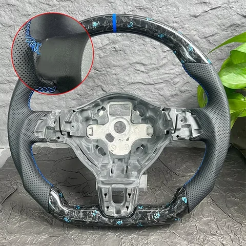Кованый руль из углеродного волокна, кожа алькантары для Volkswagen Golf 6 GTI GTD R 2009-2013 Polo GTI Tiguan Passat R-Line
