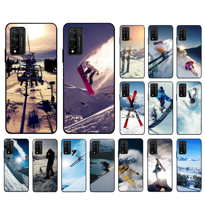 

Snow Die Ski Snowboard Sport Phone Case for Huawei Honor 50 10X Lite 20 7A 7C 8X 9X Pro 9A 8A 8S 9S 10i 20S 20lite 7X 10 lite