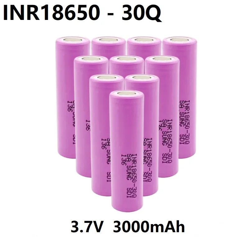 

Free Shipping Air Express INR 18650 30Q 3.7V 3000mAh 30A Discharge Lithium-ion Rechargeable Battery Charger for Flashlights Etc