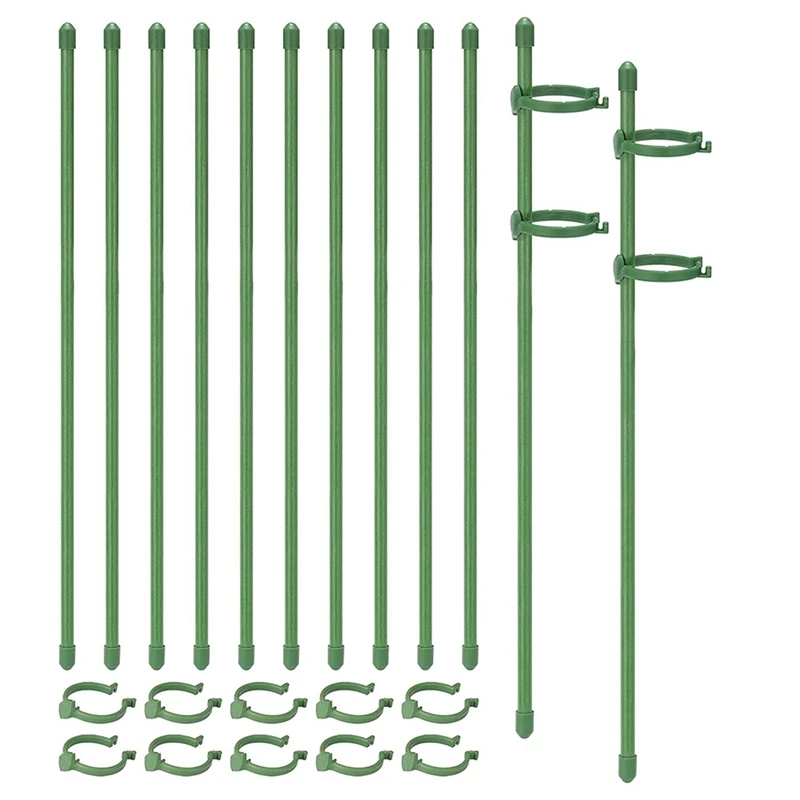 

20 Pack Flower Support Stake Plant Cage Support Rings Adjustable Garden Single Stem Floral