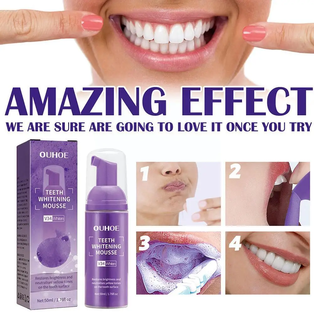 

Teeth Whitening Mousse Toothpaste Dental Bleaching Fresh Oral Stains Breath Tooth Cleaning Products Care Remove Health Trea O3A2