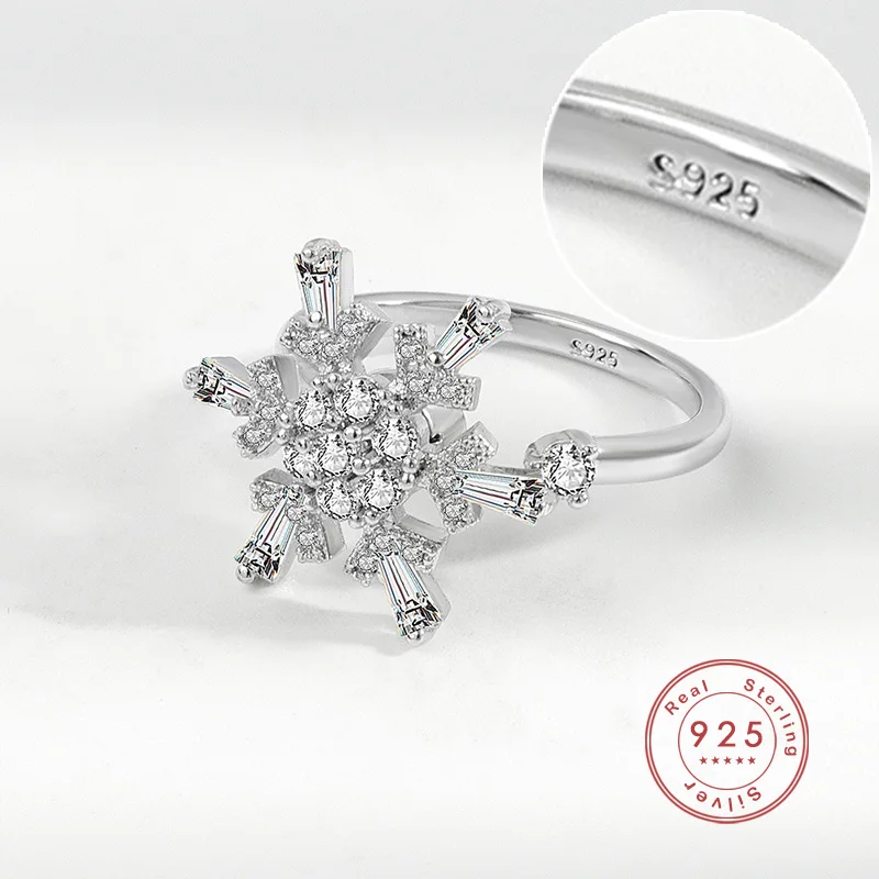 

Rotation To Relieve Anxiety And Stress S925silver Zircon Open Ring Woman Fashion Personality Jewelry 2022