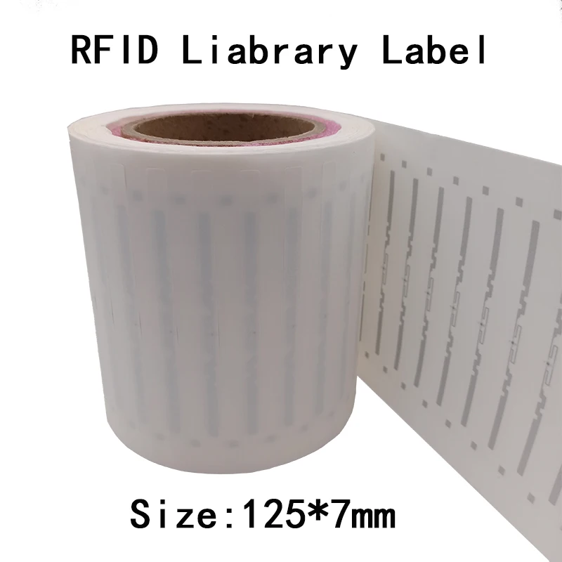

125*7mm Passive Label Adhesive Stive UHF RFID Library Tag For Library Management