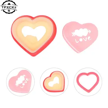 Love Heart Sandwich Cutter Mold Mini Cartoon Bear Rabbit Bread Knife Sandwich Cutter Sealer For Kids Bento Lunch Baking Mold