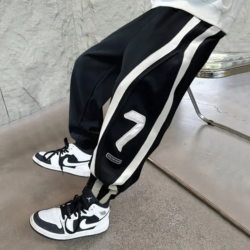 Детская одежда новые брюки для мальчиков-подростков модные корейские спортивные