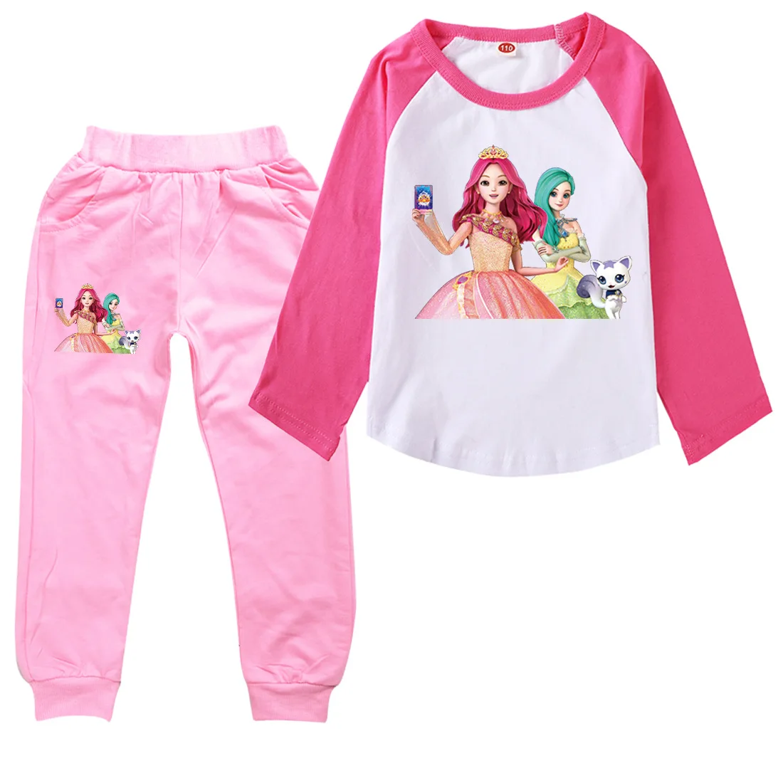 2 шт./комплект Детская футболка с длинным рукавом и штаны