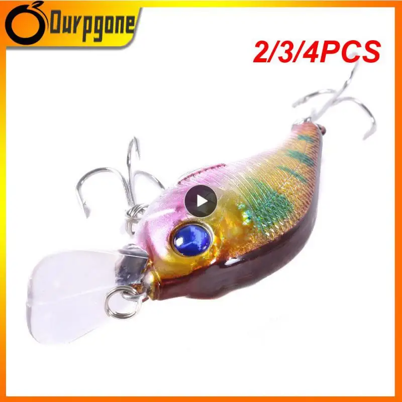 

2/3/4PCS 1 Luya Bait Biomimetic Decoy Grinding Hook Tip Laser Coating Artificial Bait Steel Bar Is Thicker