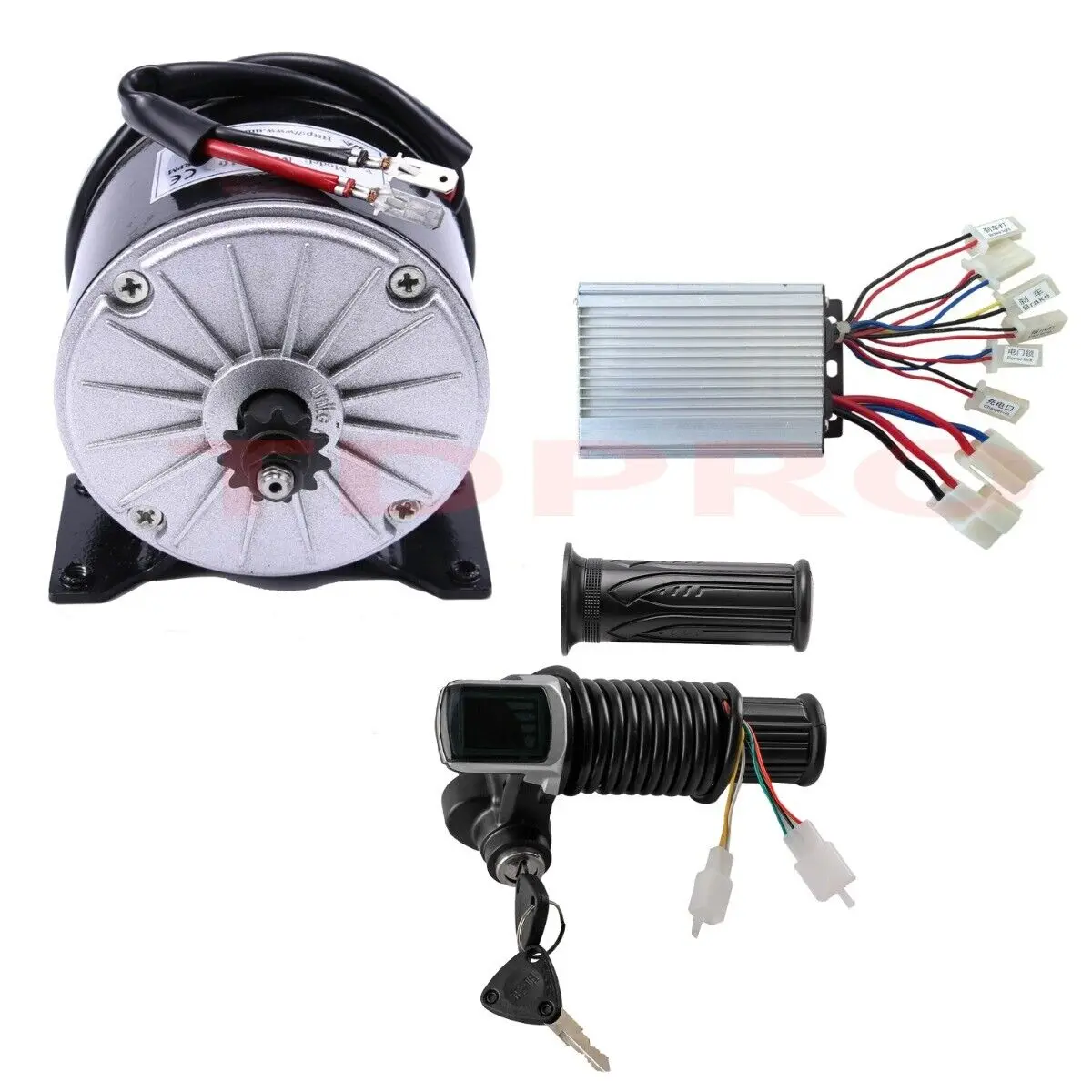 

36V 350W Brush Motor Controller Throttle Display For E Bike Razor Dirt Quad ATV