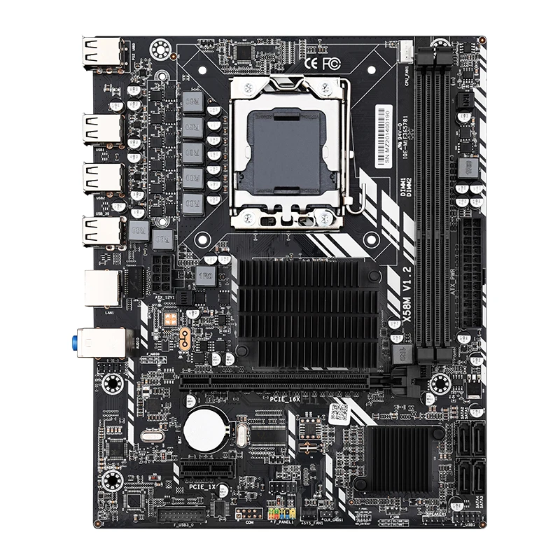 SZMZ X58 Материнская плата LGA 1366 комплект с HD 6750 1 ГБ GDDR5 видеокарта + E5 X5650 ЦП 16 DDR3 ОЗУ
