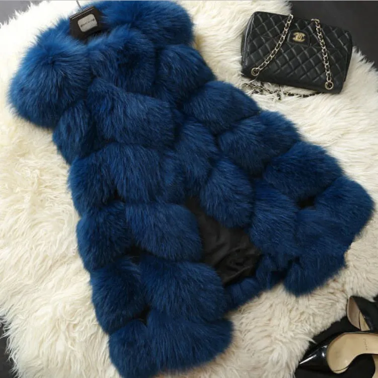 Fur Coat Women's Autumn and Winter New Fox Fur Imitation Fur Vest Women's Casual Fur