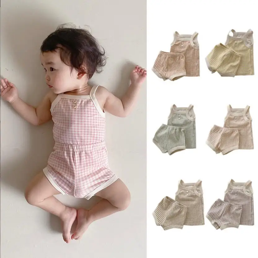 

Retail 2022 Summer New Baby Kids Cotton Sets, T-shirt+Shorts 0-3T