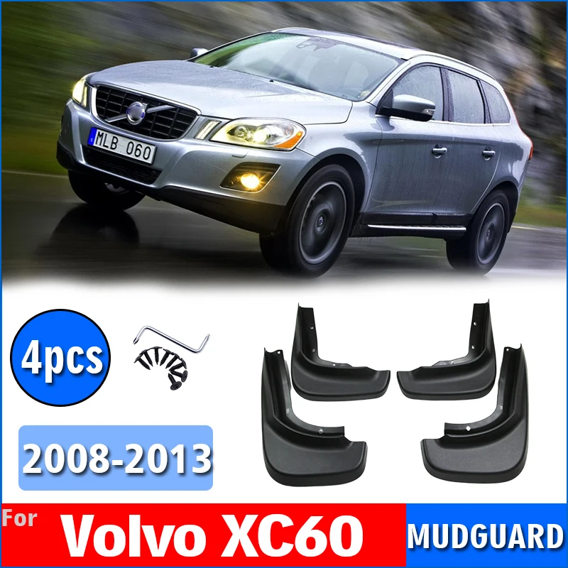 

2008-2013 Front Rear 4pcs FOR Volvo XC60 Mudguard Fender Mud Flap Guards Splash Mudflaps Car Accessories Mudguards