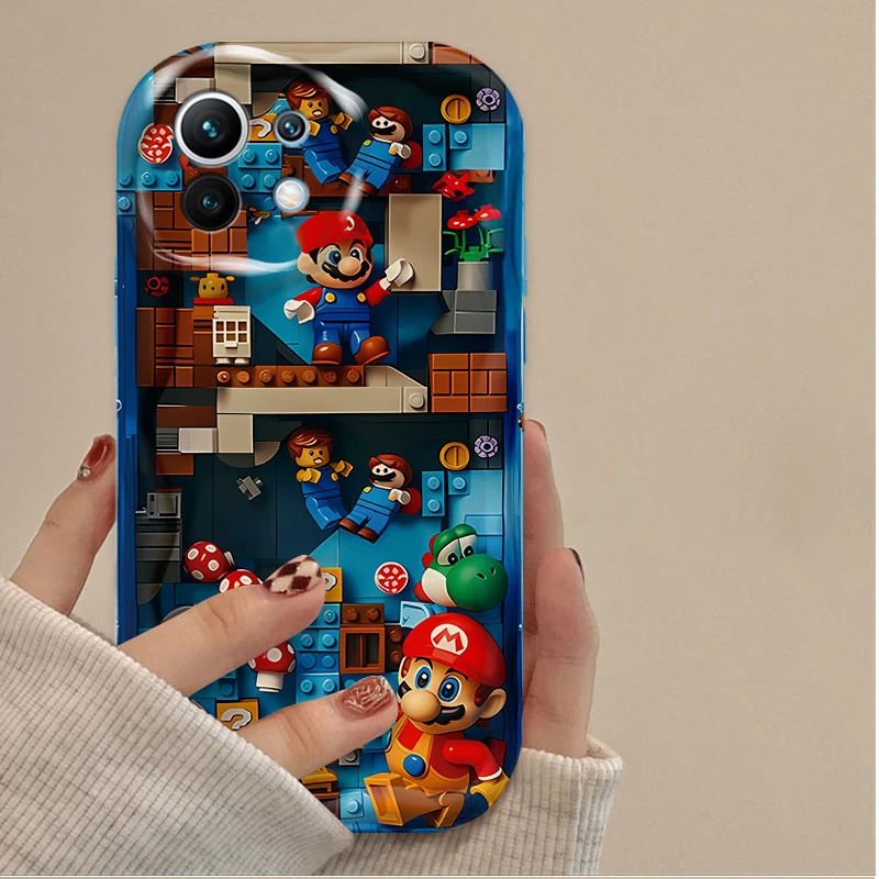 Чехол Super M-Marios Bros для Xiaomi 14T 13T 12T 13 12 11 11i Lite 5G 10T POCO X5 X6 Pro X3 NFC X4 GT F3 F4 F5 F6 M6 M5S C65 Etui