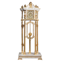 european classical floor clock livingroom luxury standing clock electric gold plated craft retro grandfather clock