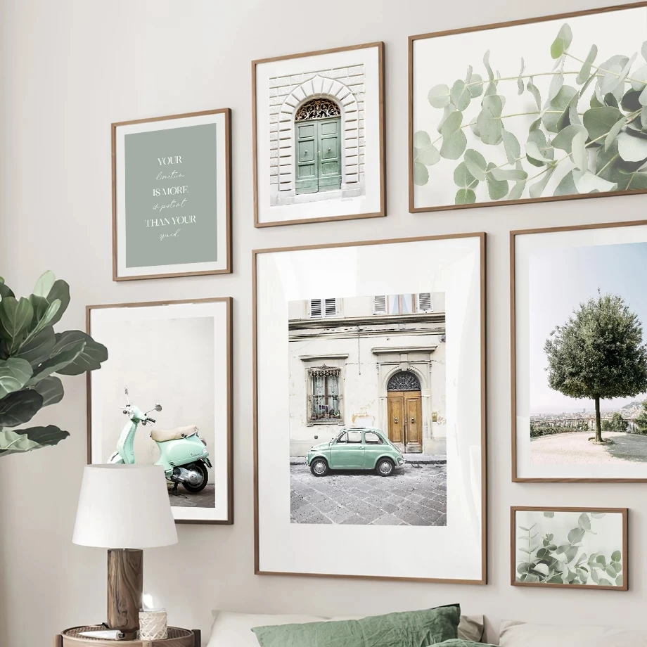 

Landscape Posters And Prints Leaves Tree Paintings Car Poster Nordic Canvas Painting Modern Wall Pictures For Living Room Decor