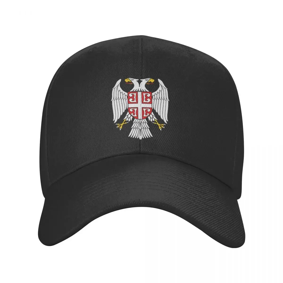 

Personalized Serbian Eagle Coat Of Arms Baseball Cap Women Men Breathable Serbian Flag Dad Hat Outdoor Snapback Caps